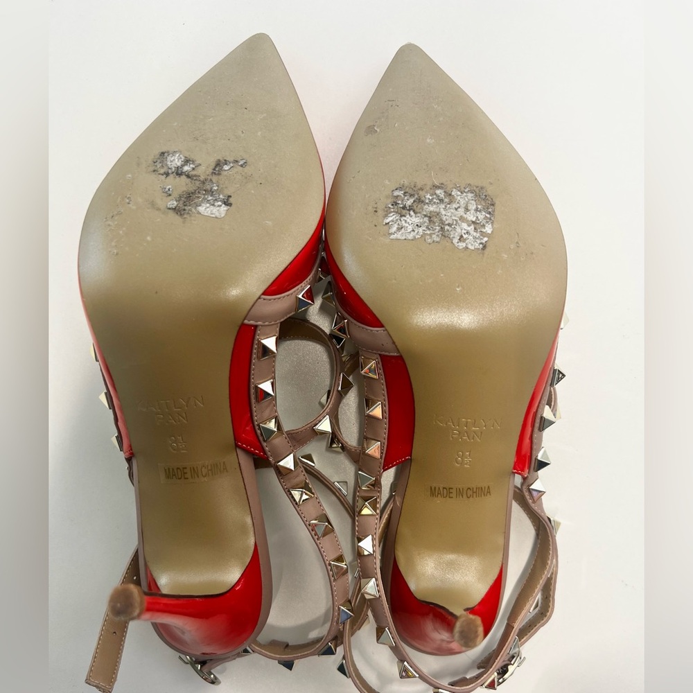 Kaitlyn Pan  heels red rock stud - Picture 3 of 3